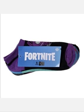 🆓️ W/ $65 Purchase! Epic Games FORTNITE Kids Ankle Socks, Youth Size L ~ NWT
